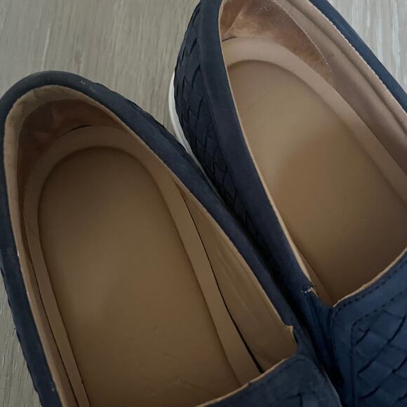 M. Gemi 'The Cherchio' Sneaker Women's 39 / US 8.5 Navy Blue Woven Slip On Shoe - Picture 5 of 10